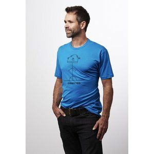 Dissected Designer Tee Shirt by AbstractBasics • Blue • XL • Cotton
